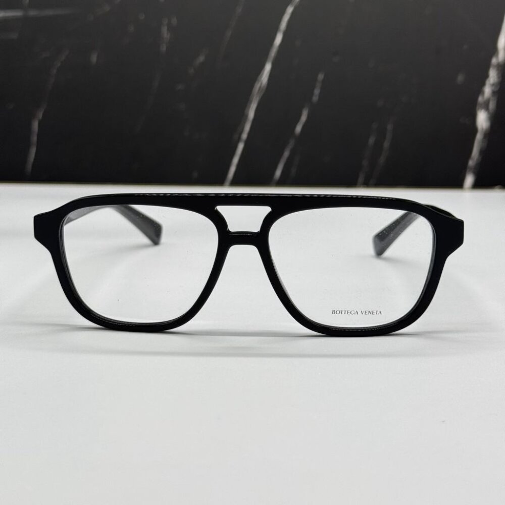 NEW BV1294O 001 BOTTEGA VENETA BLACK UNISEX BOTTEGA VENETA EYEGLASSES - Picture 3 of 10